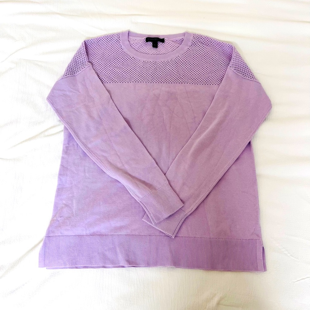 Banana Republic Women Purple Comfortable Crewneck Sweater Size 6